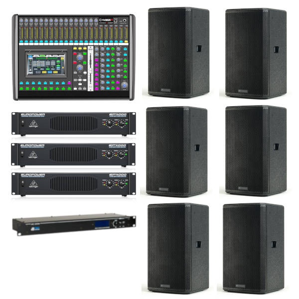 AVLFX - School hall sound system bundle with 6 x 12